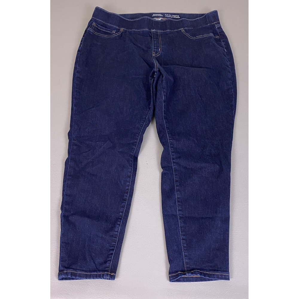 Amazon Essentials Pull On Jegging Women's Plus 22 Short Dark‎ Indigo Blue Skinny